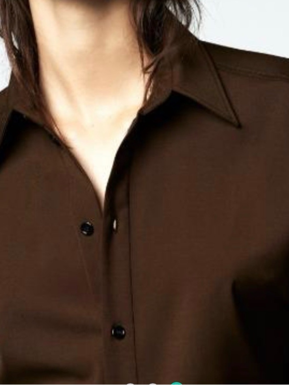 Zara Dark Brown Tailored Button - Picture 3 of 16